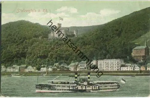 Stolzenfels - Fahrgastschiff - Verlag Victor Ullmann Coblenz 1906