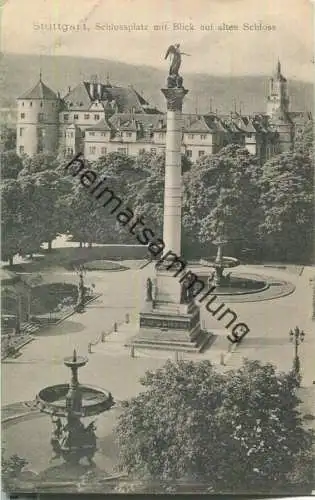 Stuttgart - Schlossplatz - Altes Schloss - Verlag Gebr. Metz Tübingen