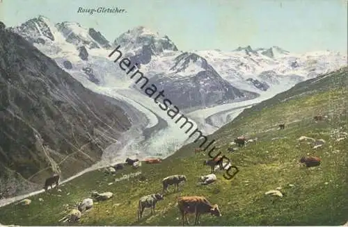 Roseg-Gletscher - Verlag Engadin Press Co. Samaden gel. 1922