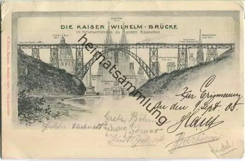 Kaiser Wilhelm-Brücke - Verlag Wilhelm Fülle Barmen 1905
