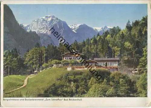 Bad Reichenhall - Bergwirtshaus und Enzianbrauerei Zum Schroffen - Verlag Martin Herpich & Sohn München