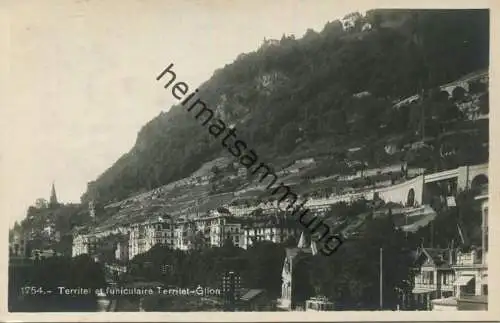 Territet - funiculaire Terriet-Glion - Foto-AK - Verlag Societe Graphique Neuchatel