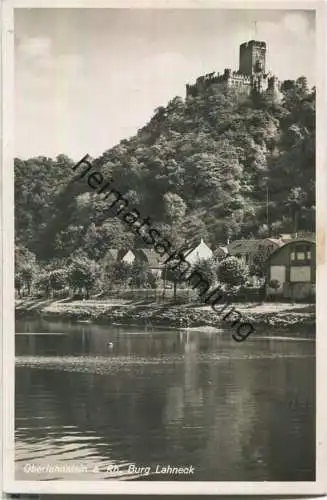 Oberlahnstein - Burg Lahneck - Foto-Ansichtskarte - Verlag M. J. Mentges Oberlahnstein