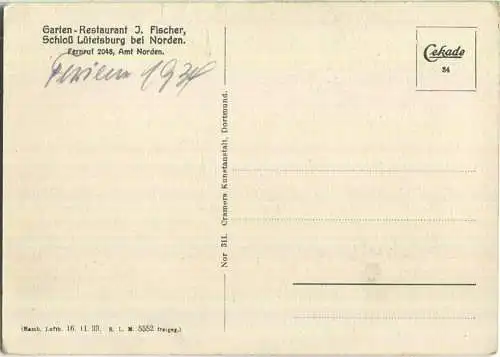 Lütetsburg - Fürst zu Inn und Knyphausen - AK Grossformat 30er Jahre - Verlag Cramers Kunstanstalt Dortmund