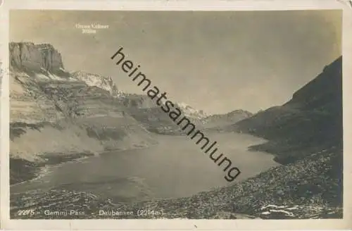 Gemmipass - Daubensee - Foto-AK - Verlag Societe Graphique Neuchatel gel. 1912