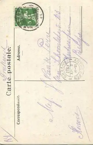 Passage de La Gemmi - Muli - Verlag Photoglob Co Zürich gel. 1912