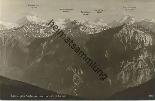 Les Alpes Valaisannes depuis La Gemmi - Foto-AK - Edition Perrochet-Matlie Lausanne