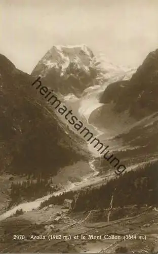 Arolla - Mont Collon - Foto-AK - Verlag Phototypie Co Neuchatel