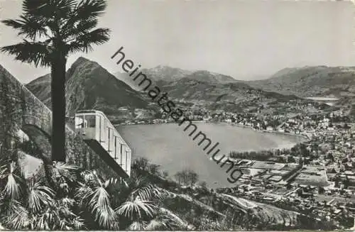 Lugano - Funicolare Monte Bre - Foto-AK gel. 1959