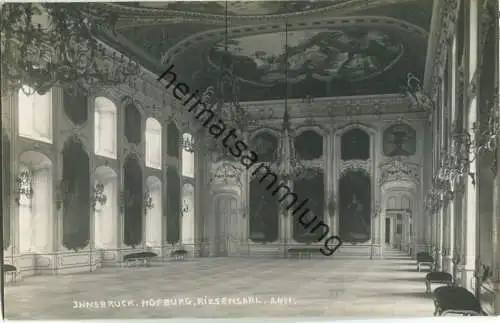 Innsbruck - Hofburg - Riesensaal - Foto-Ansichtskarte 20er Jahre - Verlag A. Stockhammer Hall