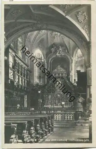 Innsbruck - Hofkirche - lnnenansicht - Foto-Ansichtskarte 20er Jahre - Verlag A. Stockhammer Hall