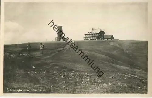 Feldberg - Feldbergturm mit Gasthaus - Foto-AK - Verlag Mayer & Schladerer Feldbergerhof