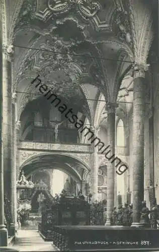 Innsbruck - Hofkirche - Orgel - Foto-Ansichtskarte 20er Jahre - Verlag A. Stockhammer Hall