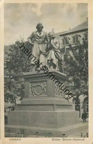 Hanau - Brüder Grimm Denkmal - Verlag Ludwig Klement Frankfurt