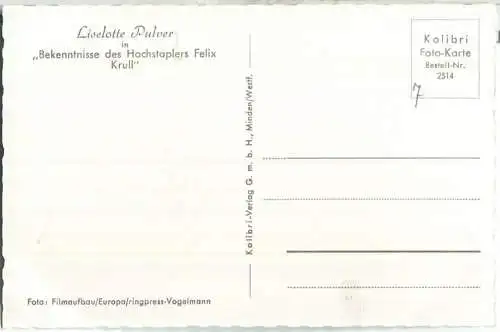 Liselotte Pulver - Verlag Kolibri Minden Nr. 2514