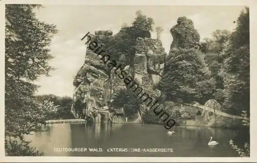 Teutoburger Wald - Externsteine Wasserseite - Foto-AK - Verlag R. Lederbogen Halberstadt