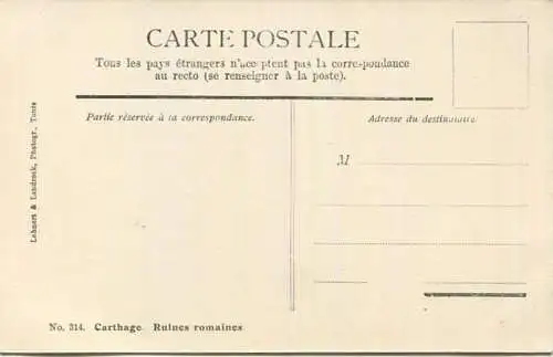 Carthage - Ruines romaines - Edition Lehnert & Landrock