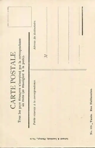 Tunis - Rue Halfaouine - Edition Lehnert & Landrock