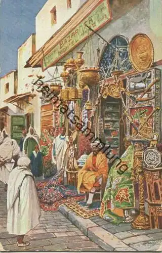 Tunis - Bazar arabe - signiert Rich. L. Aendorf