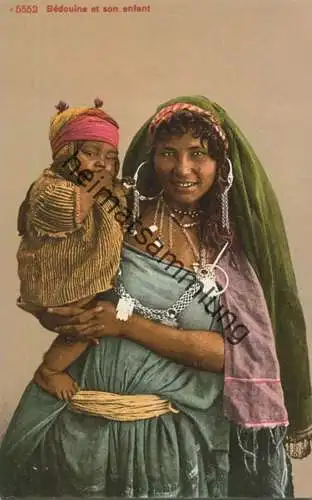 Tunis - Bedouine et son enfant - Edition Photoglob Co. Zürich