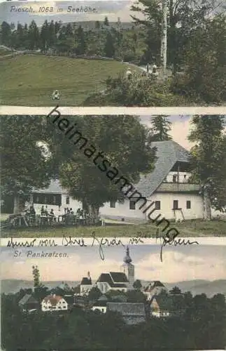 St. Pankratzen - Pleschwirt - Plesch - Verlag A. Schlauer Graz - Stahlstichkarte