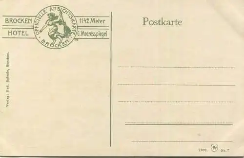 Brocken - Verlag Rud. Schade Brocken 1909