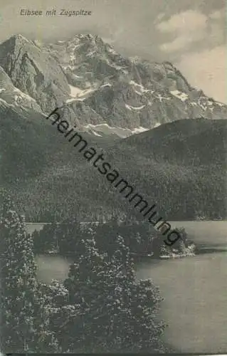 Eibsee mit Zugspitze - Verlag Würthle & Sohn Nachf. GmbH Salzburg-Wien 1910