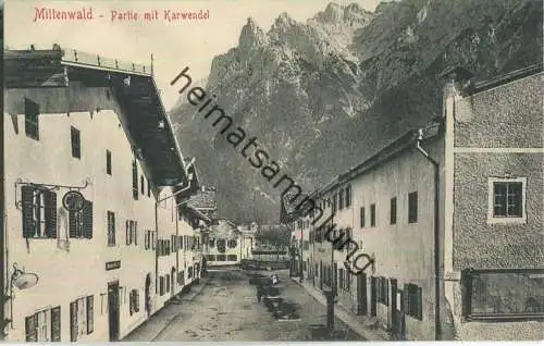 Mittenwald - Partie mit Karwendel - Verlag Stengel & Co. Dresden