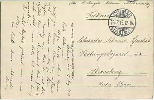 Wolmsatal - Verlag Arthur Hergt Münster Els. - Feldpost