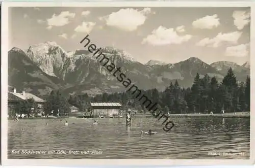 Böcklweiher - Schwimmbad - Foto-Ansichtskarte - Verlag L. Ammon Berchtesgaden