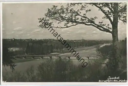 Isartal - Blick auf Thalkirchen - Foto-Ansichtskarte - Verlag Anni und Georg Wolf Pullach