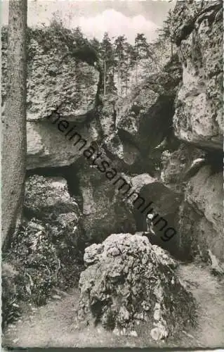 Teufelshöhle bei Pottenstein - Foto-Ansichtskarte - Ausgang - Verlag Photo Niklas Pottenstein