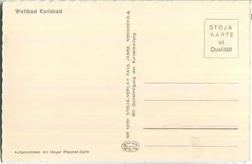 Karlsbad - Blick vom Hirschsprung - Verlag Paul Janke Nürnberg