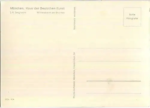 HDK404 - Winterabend am Brunnen - J. P. Junghanns - Verlag Photo-Hoffmann München