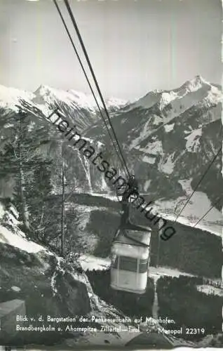 Blick von der Bergstation der Penkenseilbahn auf Mayrhofen - Foto-Ansichtskarte - Verlag  Schöllhorn & Co. Innsbruck