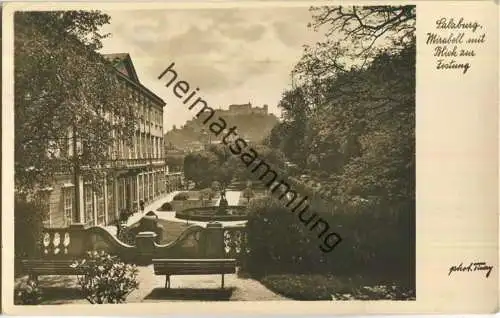 Salzburg - Mirabell mit Blick zur Festung - Foto-Ansichtskarte - Verlag HO-TI L. Tichy (Hochhauser) Freilassing