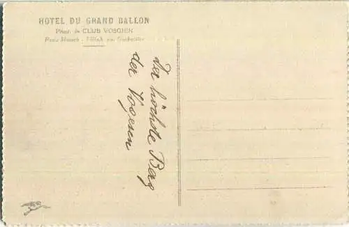 Grand Ballon - Hotel du Grand Ballon Propr. du Club Vosgien
