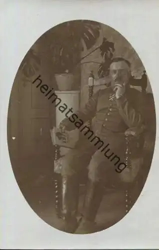Soldat in Uniform 1915 - Foto-AK - Rückseite beschrieben 1915