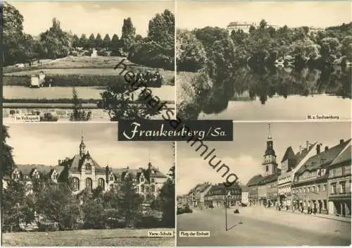 Frankenberg - Platz der Einheit - Volkspark - Verlag Erhard Neubert KG Karl-Marx-Stadt