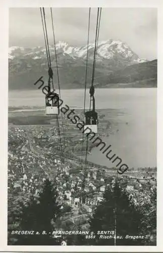 Pfänderbahn 1938 - Foto-AK - Verlag Photo-Risch-Lau Bregenz - Rückseite beschrieben