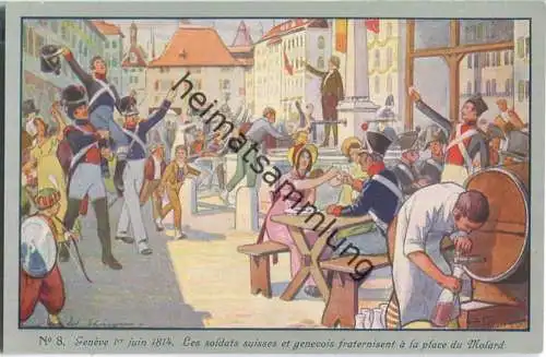Geneve 1er juin 1814 - Les soldats Suisses