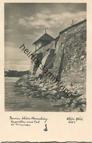 Wasserburg am Bodensee - Pension Schloss Wasserburg 1938 - Seepforte - Foto-AK - Verlag Willi Späth Wasserburg