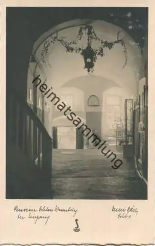 Wasserburg am Bodensee - Pension Schloss Wasserburg 1938 - der Eingang - Foto-AK - Verlag Willi Späth Wasserburg