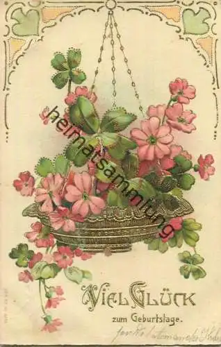 Geburtstag - Blumenampel - Rückseite beschrieben