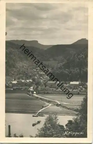 Bad Schandau - Krippen - Foto-AK Handabzug - Verlag Hans Pritzel Lohsdorf