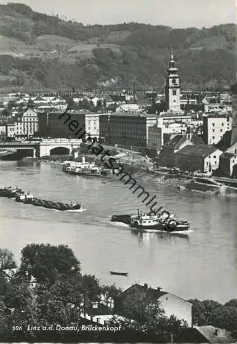 Linz an der Donau - Brückenkopf - Foto-AK Grossformat - Verlag Pechmann Linz