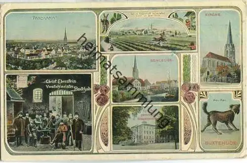 Buxtehude - Küke & Hansen Bahnhofshotel - Verlag M. Glückstadt & Münden Hamburg - Bahnpost