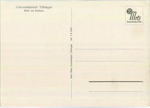 Tübingen - Rathaus - Verlag Gebr. Metz Tübingen