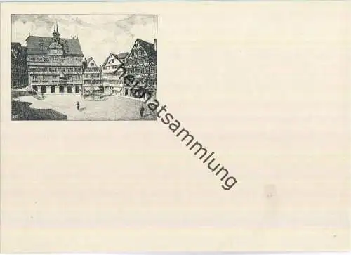 Tübingen - Marktplatz mit Rathaus - Verlag Gebr. Metz Tübingen