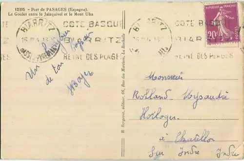 Port de Passages - Le Goulet entre le Jaizquivel et le Mont Uha